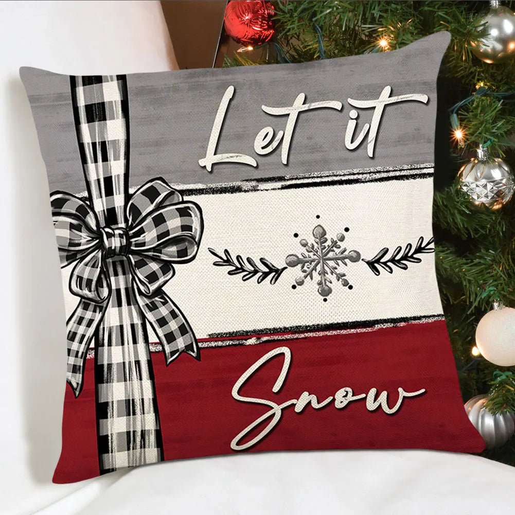 Christmas Linen Cushion Covers Enhance Your Home with Festive and Durable Design for Cozy Winter Decor - silverfoxgoods